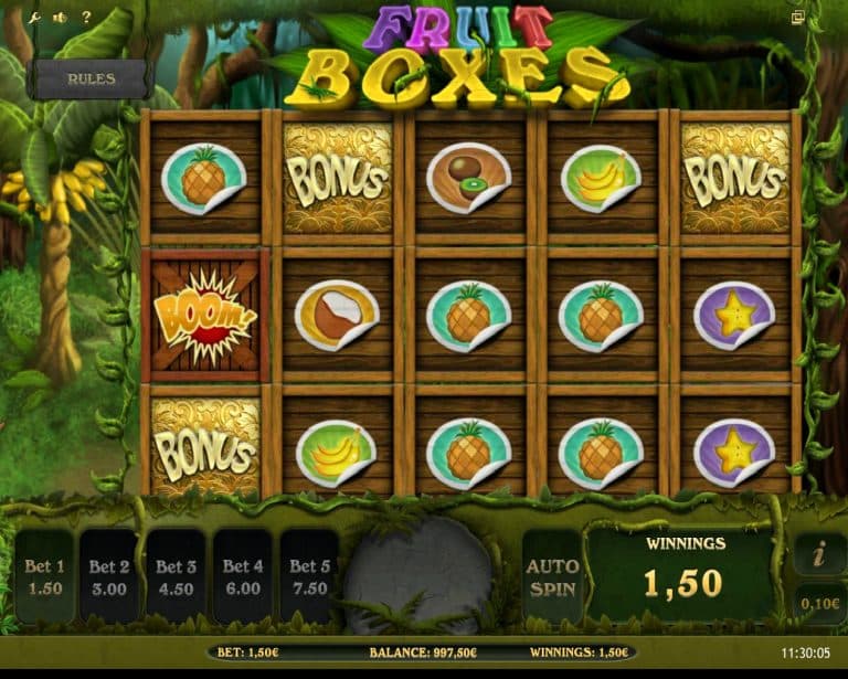 Игровой автомат Fruit Boxes