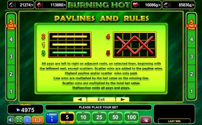 Игровой автомат Burning Hot